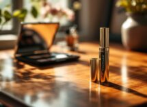 Donna che applica mascara per uno sguardo incantevole