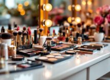 Immagine di trucco warm tone con toni caldi e luminosi