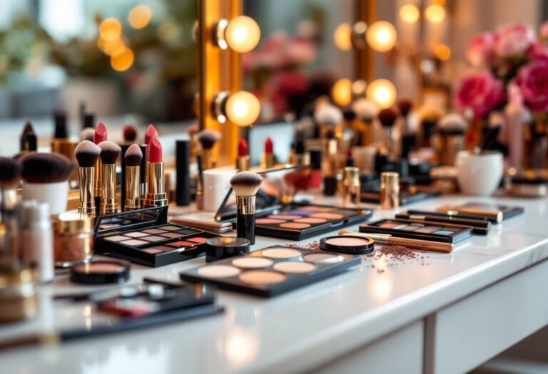 Immagine di trucco warm tone con toni caldi e luminosi