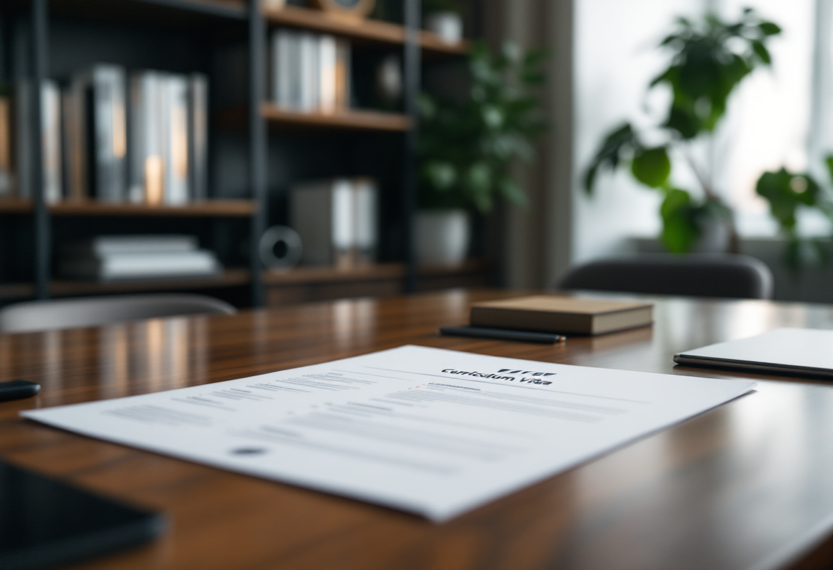 Esempio di curriculum vitae professionale e accattivante