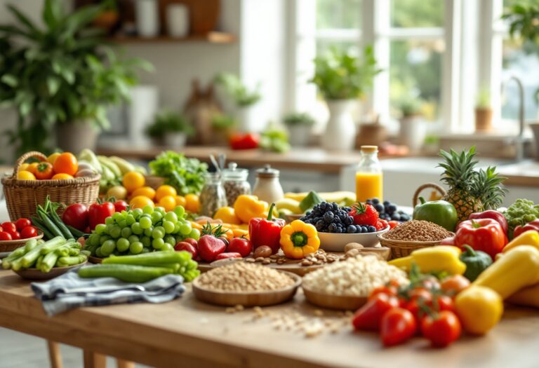 Adolescente che mangia frutta e verdura per una dieta sana