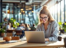 Donne ingegnere al lavoro in un ambiente tecnologico