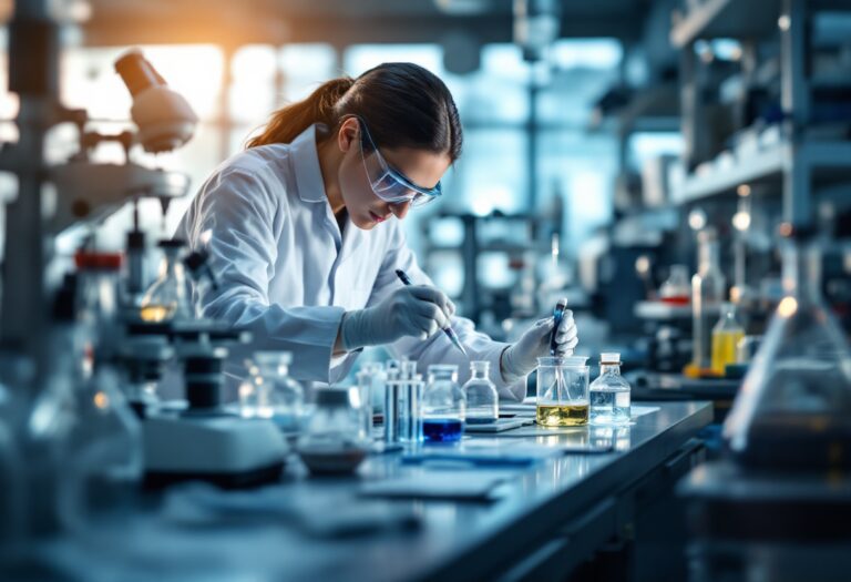 Donne scienziate in un laboratorio accademico