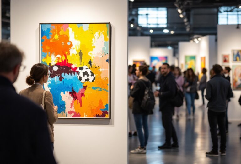 Mostra di arte contemporanea in una galleria italiana