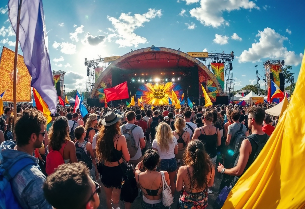 Immagine del festival Voci per la Libertà con artisti e pubblico