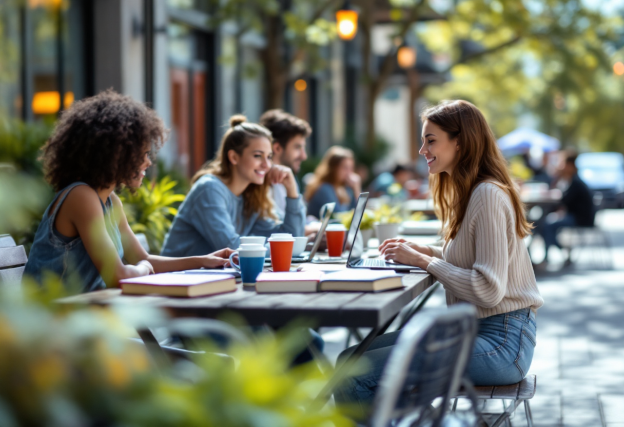 Giovani della generazione Z in una relazione autentica