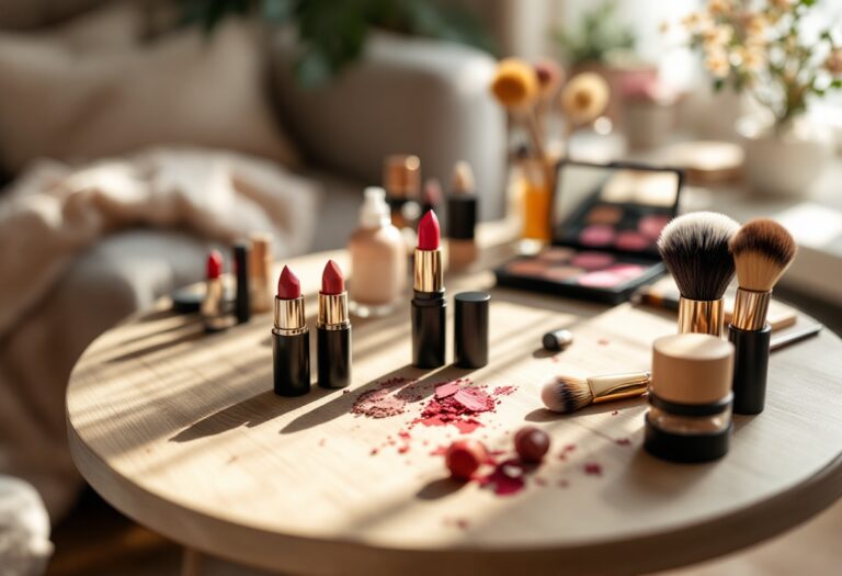 Immagine di labbra con lip combo perfetta e colori vivaci