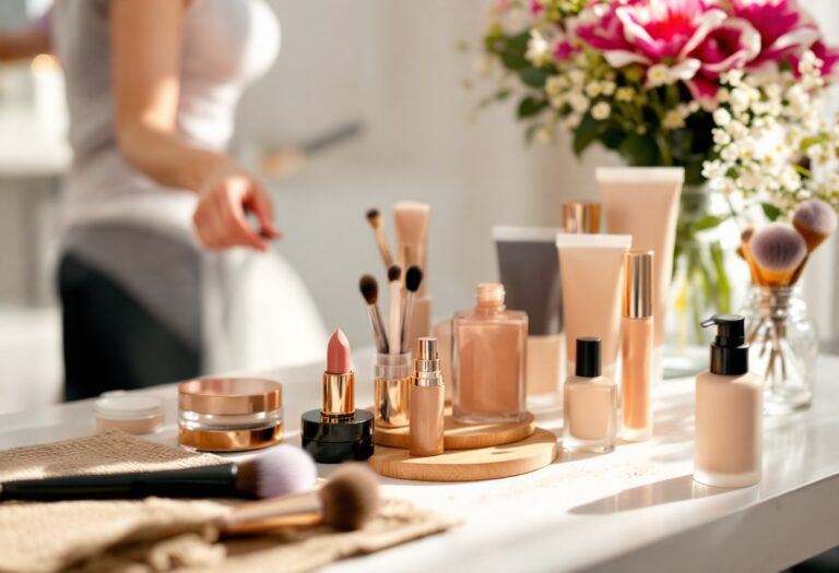 Immagine di make-up naturale su un volto fresco e luminoso
