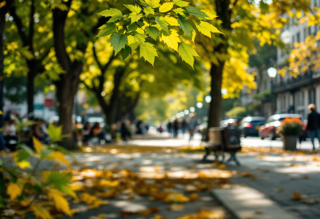 Giovane donna che utilizza un social media sullo smartphone