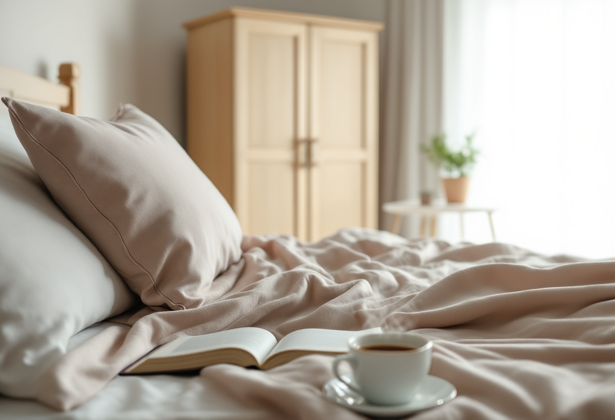 Giovane donna che dorme serenamente per il benessere mentale