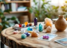 Immagine di cristalli e tarocchi usati da spiritual girls