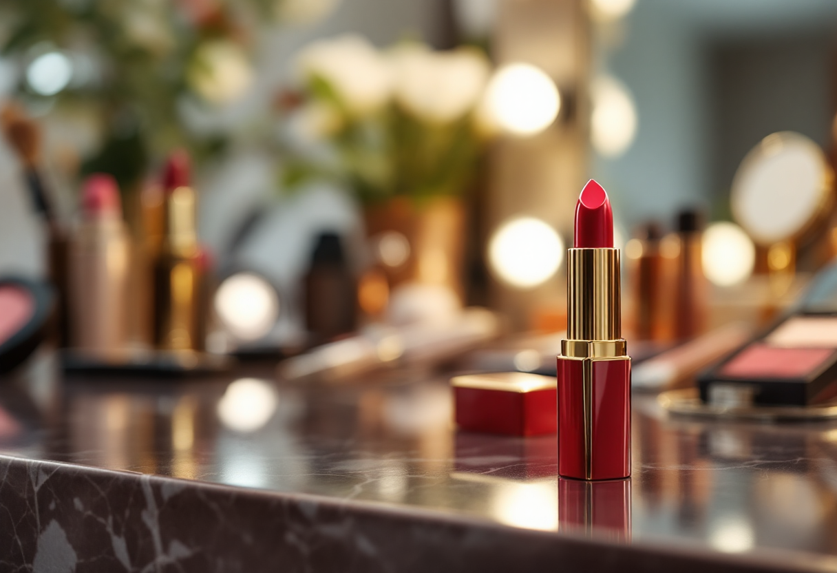 Rossetto applicato perfettamente senza sbavature