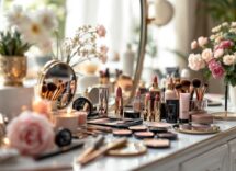 Donna con trucco raffinato e occhiali chic