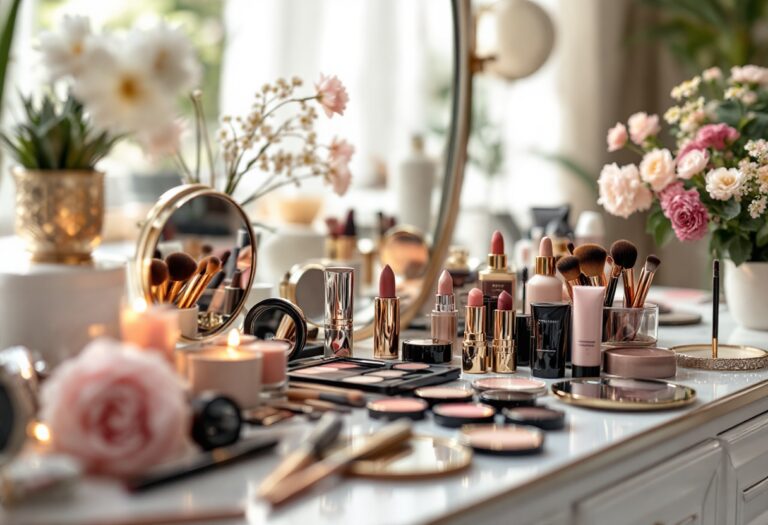 Donna con trucco raffinato e occhiali chic
