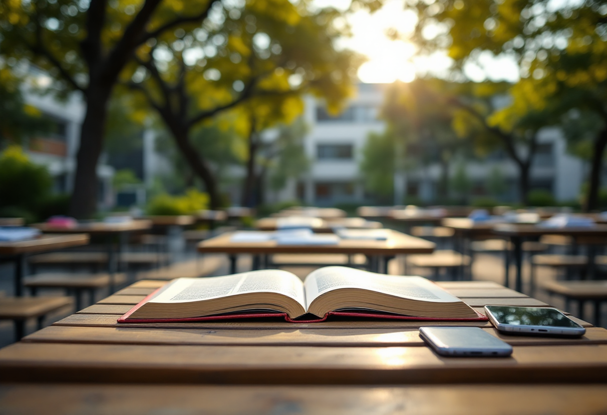 Adolescenti che utilizzano social network durante lo studio