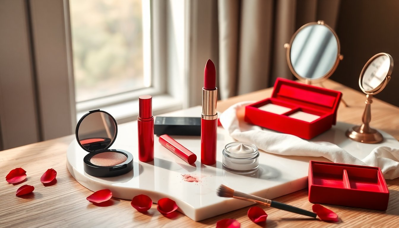 Set icone rosse per un look audace e raffinato a casa